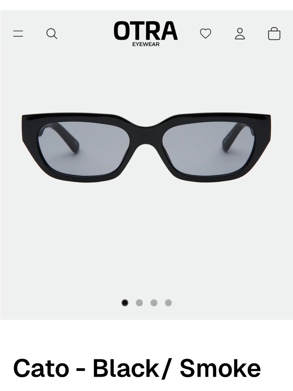 OTRA Cato Sunglasses in Black with Smoke Lenses